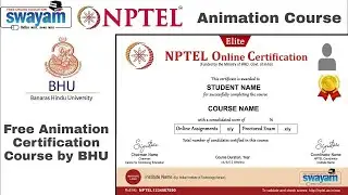 Animation Certification Course by BHU | NPTEL Free Animation Certification Course | JKR Updates