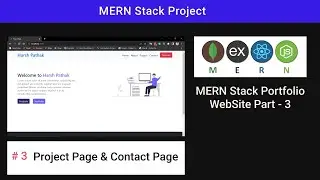 #3 MERN Stack Portfolio Website Part - 3 || mern stack project 