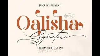 Qalisha Signature Font Duo Typeface Font
