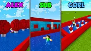 ALEX vs SUB vs CORL - WIPEOUT in Minecraft! (The Pals)