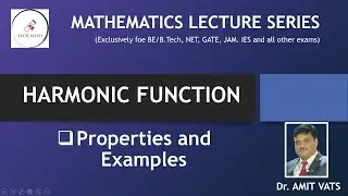 L-32.1 Harmonic Function with Important  Theorems and Examples