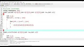 matrix addition using functions
