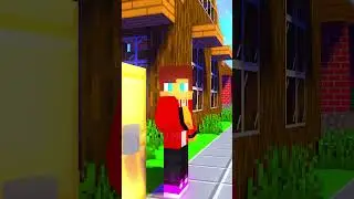 JJ and Mikey vs Slingshot Challenge in Minecraft #shorts