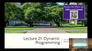 [CSE 373 WI24] Lecture 21: Intro to Dynamic Programming