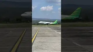 Smooth Landing Airbus A320 Citilink at Sultan Iskandar Muda Internasional Airport Aceh