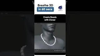 Simple way to model neck beads with cloner in cinema4D 