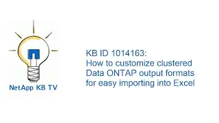 How to customize clustered Data ONTAP output formats for easy importing into Excel
