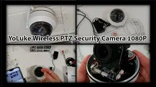 YoLuke Wireless PTZ Security Camera 1080P 4X Zoom PTZ IP Dome Camera Indoor Outdoor Surveillance Cam