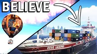 Taking the Rust Cargo Ship with a HOT AIR BALLOON??? ~ Rust Funny Moments and Highlights