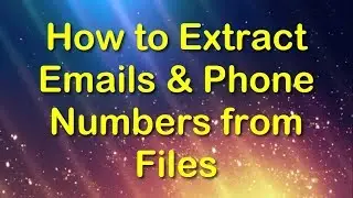 How to extract phone numbers and email ids from multiple files?
