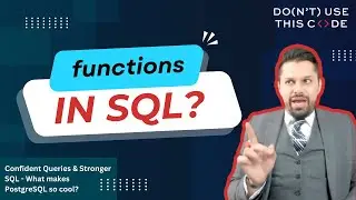 Can I write functions in SQL? | What makes PostgreSQL so cool? Part 4