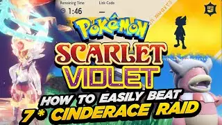 Pokemon Scarlet & Violet (SV) - HOW TO EASILY BEAT MIGHTY CINDERACE WITH SLOWBRO | NEW 7* TERA RAID