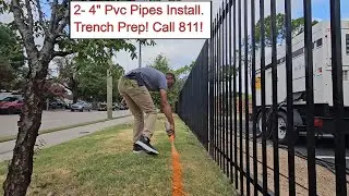 Utility Conduit Trench Prep: 4" Pvc Underground Conduit Install
