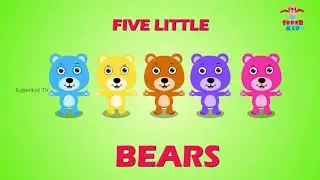 🐻 Five Little Bears Jumping on the Bed | Fun Full Video for Kids 🎉 | Superkid TV 🌟
