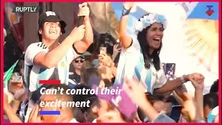 Argentinians flood the streets of Doha on the eve of the FIFA World Cup Qatar
