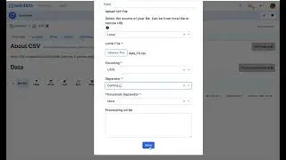 Askdata - Admin Guide - Dataset - Connect a CSV