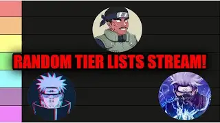 RANDOM TIER LISTS STREAM!  | J TALKS 