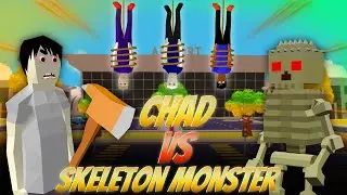 chad vs skeleton monster 🩻☠️ in dude theft wars