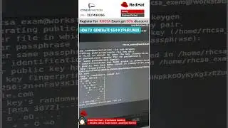 how to generate ssh keypair in linux #rhcsaexam #linux #redhat #ex200 #hyderabad #ameerpet