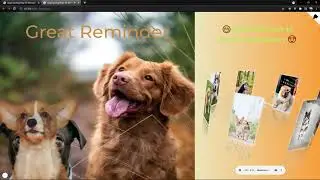 Dog Landing Page Website Design using Html(Pug) , Css(Stylus) & Javascript | 3D ANIMATION
