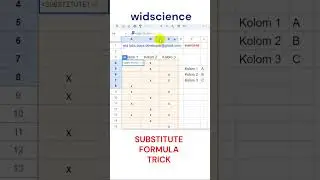 Trik Formula Substitute #googlesheets #Gsheetstrick #substitute