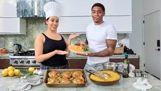 COOKING WITH THE ROBERTS FAMILY! *BAKED LEMON HERB CHICKEN & HOMEMADE YELLOW RICE* |Vlogmas Day 10