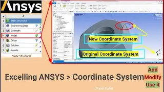 14 Coordinate System |How to add coordinate system? Manual control for meshing, scoping method ANSYS