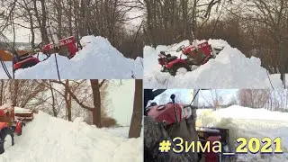 Синтай 120. Зима 2021 снегом не обидела. Трактор поработал на славу. Пришла весна.
