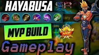 TOP 1 RANK HAYABUSA GAMEPLAY Mobile Legends Best HAYABUSA build and gameplay+tips tricks