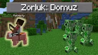 Minecraft ama DOMUZUN ÜSTÜNDE