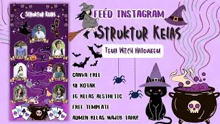 Feed Instagram Struktur Kelas Menarik dengan Canva Tema Witch Haloween
