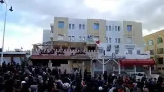 الكاف المتظاهرون يهاجمون مقر حزب النهضة بالحجارة