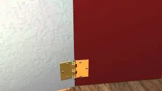 3d door hinge animation