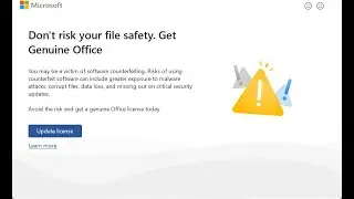 How to Remove 'Get Genuine Office' Notification | Fix Your License Isn’t Genuine Error in Ms Office
