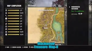 ESO Blackwood, Treasure Map II, Location, The Elder Scrolls Online, Treasure map 2