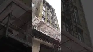 монтаж навесной фасадной системы ISAKIDIS GRANITES