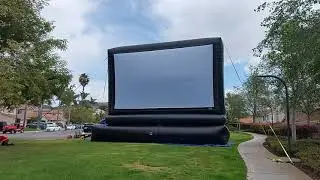 40ft INTIMATE inflatable movie screen setup with Drive-in stage