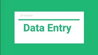 Microsoft Excel 2019: Data Entry Form || Easier to Learn || Mr Monitor
