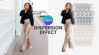 Canva tutorial : Easy dispersion effect without using canva pro