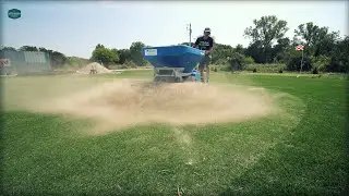 Overseeding Creeping Bentgrass?? + Sand Topdressing + First MOW On Golf Green