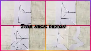 Easy Beautiful Star neck design cutting   / Neck Design star 👌 Roz creations | Neck design