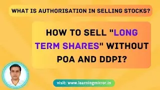 What is authorisation | How to sell holding stocks using tpin and otp? #cdsl #nsdl #learningmirror