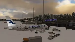 MSFS Landing Rovaniemi EFRO Finnair A320Neo