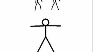 Stickman dancing a solo