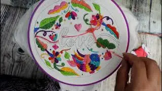 bordado a mano para principiantes | como bordar letras | bordado otomi