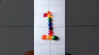 One or First? Popping Water Color Balloons Reverse Video Asmr