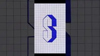 Draw 3d S #shortvideo easy 3d drawing S