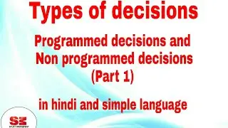 Programmed and
 non programmed decisions