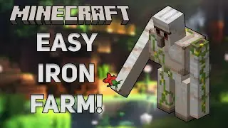 Minecraft - Easy Beginner Iron Farm Tutorial 1.20 #gaming #minecraft #tutorial