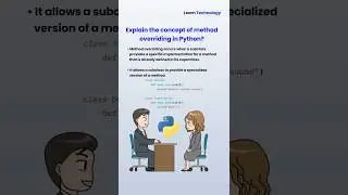 Method Overriding in Python | Python Interview Questions | #python #interview #methodoverriding